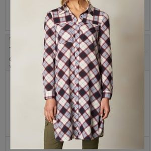 Prana Nautical Paid Flint Button-Up Shirt/Dress